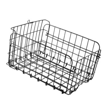 Imagem de Colaxi Cesto traseiro para bicicleta, portátil, dobrável, com design vintage, bolsa de carga para ciclismo, ideal para compras, camping, caminhadas e