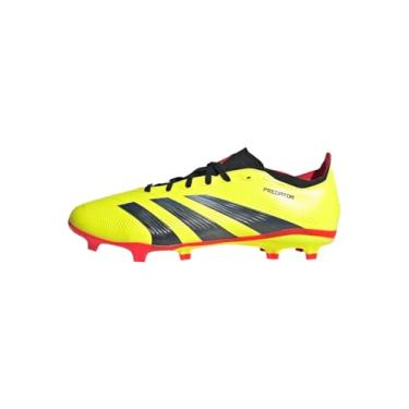 Imagem de Chuteira Adidas Predator League 24 Academy Low FG Campo Amarela e Preta