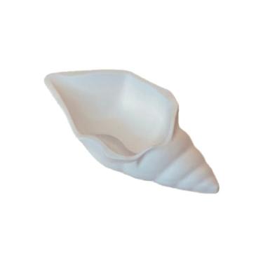 Imagem de 1 pç molde de silicone para vaso de flores de concreto concha DIY bandeja de armazenamento de vela molde de resina molde de gesso molde de argila de cimento