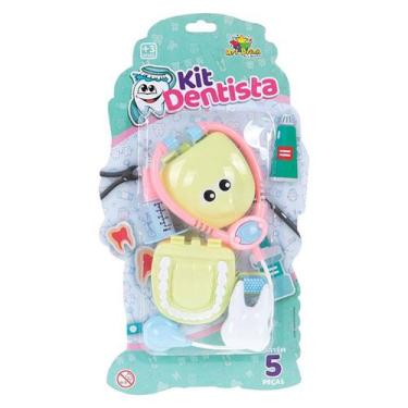 Imagem de Kit Dentista Brinquedo Educativo Odontológico Dente Escova - Art Brink