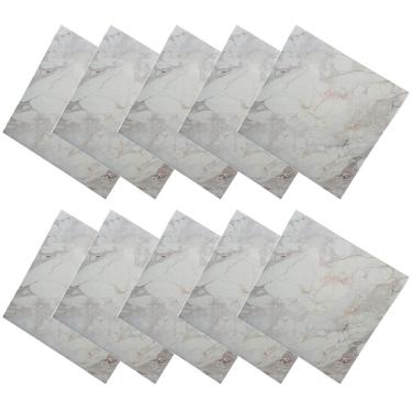 Imagem de Placa Adesiva Marmore  3D Kit 10 uni Papel de Parede Autocolante Reforma Obra Reparo Ambiente Cozinha Banheiro Casa