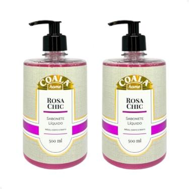 Imagem de Kit com 2 Sabonetes Líquidos para Mãos, Corpo e Rosto 500ml (Rosa Chic)