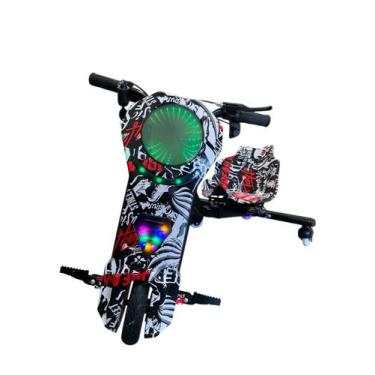 Imagem de Triciclo elétrico drift hoverboard 350w com luzes led d - Shark Blue