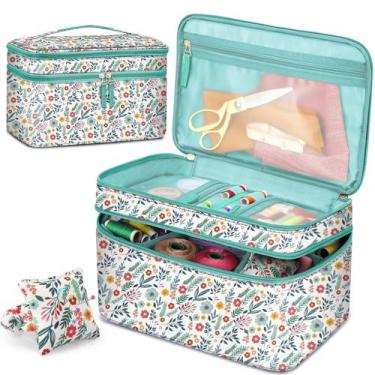 Imagem de Organizador de costura FINPAC Bolsa de transporte de camada dupla 32x2
