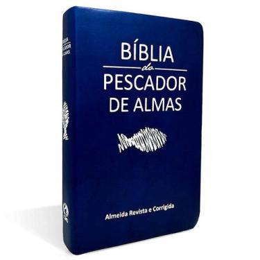 Imagem de Bíblia Do Pescador De Almas Média Luxo Azul - ARC - Editora SBB