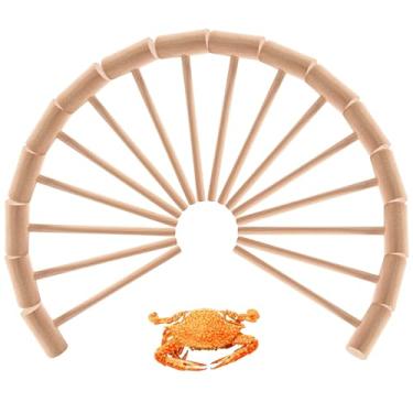 Imagem de LUMINFLY Conjunto de 16 marretas de caranguejo de madeira, martelo lagosta de 7 x 6 cm, madeira lisa sem verniz, reutilizável, aderência confortável