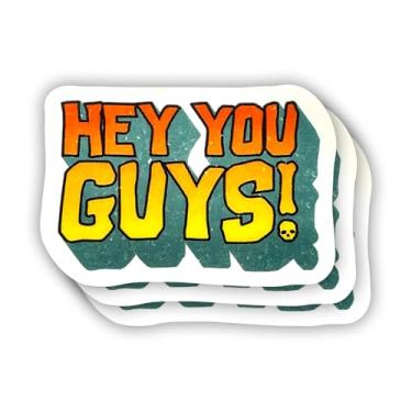 Imagem de Adesivo Hey You Guys (3 peças) com frases motivacionais sarcásticas, citação humorística, decalque de vinil para Kindle, laptop, garrafa de água, capacete rígido de telefone, adesivo de citação de