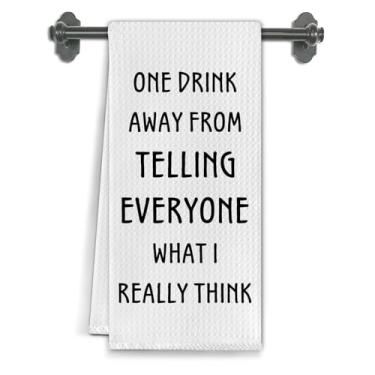 Imagem de Elefeltclave Toalhas de cozinha de vinho engraçadas, presentes para amantes de vinho, bebedores, toalhas de chá para decoração de cozinha, presentes de álcool para mulheres e homens, toalhas de mão