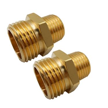 Imagem de AMZDIAI Adaptador de mangueira de jardim de latão, 3/10.2 cm GHT macho x 1/5.1 cm NPT macho acessórios para tubos de latão (pacote com 2)