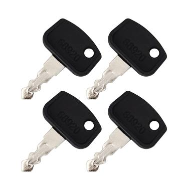 Imagem de Quueparts 4 chaves de ignição PL501-68920 68920 compatíveis com Kubota RTV1140 RTV400 BX25 BX2350 BX2660 F2680 F2880 F3680 GR2000 GR2110 ZD102110 ZD32 3 ZD326 Cortador de grama de trator Rep 68920 Key
