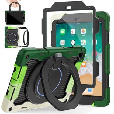 Imagem de ROISKIN Capa para iPad 6ª 5ª geração de 9,7 polegadas, Pro 9,7, Air 2 com alça de mão com suporte de 360 [protetor de tela, proteção contra quedas de 4,6 metros] Heavy Duty Air 2/Pro 9.7/iPad 6ª 5ª