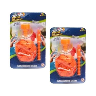 Imagem de Kit 120 Balão Bexiga de Agua + 2 Adaptadores de Torneira + 2 Varas de Amarrar Enrolou puxou Fácil Uso