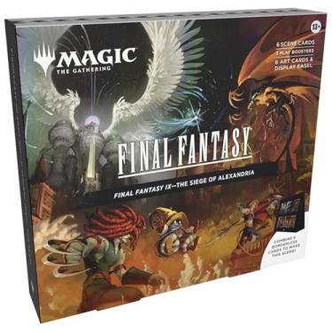 Imagem de Magic: The Gathering - Caixa de cena Final Fantasy IX - O Cerco de Alexandria | 6 cartas de cena sem bordas metálicas, 6 cartas de arte, 3 boosters de jogo + 1 cavalete de exibição