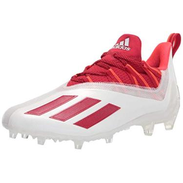 Imagem de adidas Chuteiras de futebol masculinas Adizero, Branco/Team Power Red/Solar Red, 11