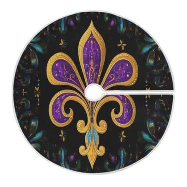 Imagem de Blueangle Saia de árvore de carnaval de 90 cm saia de poliéster macio para decoração de carnaval (330)