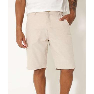 Imagem de Bermuda Masculina Sarja Bolsos MR-92640, Bege, 50