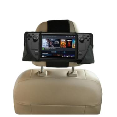 Imagem de Levigo Car Headrest Mount Game Console Holder Compatible with Steam Deck, Car Back Seat Nylon Headrest Holder with Fixing Strap for Game Console