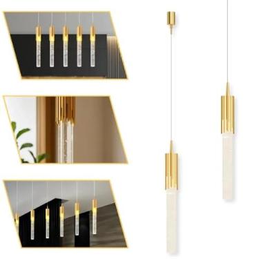 Imagem de Kit 2 Pendente De Cristal Vidro Bolhas 3 Em 1 Bivolt Quarto