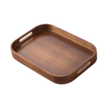 Imagem de KiBcsLic Bandeja de servir, tábua de pão, bandeja de chá, prato para chá, café, lanches, travessa para mesa de centro, para bolo, mesa de jantar, frutas, M