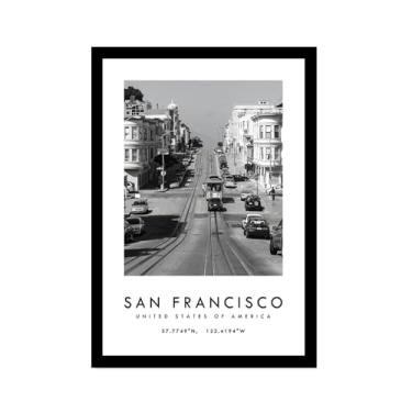 Imagem de Pôster de cidade preto e branco - impressão de viagem Roma Las Vegas Veneza Paris Sydney Amsterdam Amalfi Sanfrancisco Pintura em tela impressões de paisagem da cidade do mundo imagens de parede