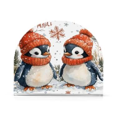 Imagem de Qilmy Lindo porta-guardanapos de pinguim de Natal para mesas - Porta-guardanapos para cozinha, porta-guardanapos de mesa, porta-guardanapos de coquetel, porta-guardanapos de papel14