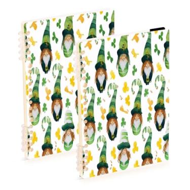 Imagem de Burbuja Cadernos St. Patrick Gnomo, papel pautado universitário A5 com 60 folhas, fichário para escritório, 2 unidades