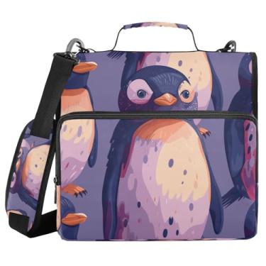 Imagem de STAYTOP Fichário de 3 anéis com zíper e alça de ombro, anéis D de 3,8 cm, material escolar e de escritório