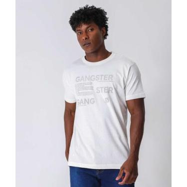 Imagem de Camiseta Masculina Estampa Frontal Gangster Off White-91034, Off white