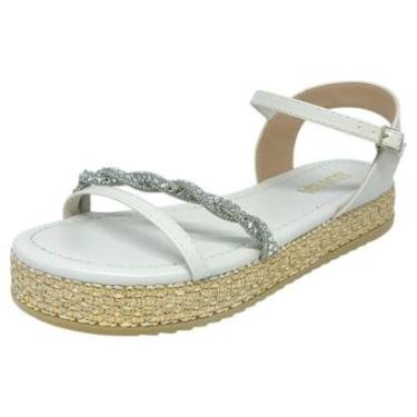Imagem de Sandalia Feminina Flatform Macio aplicaçôes strass Sua Cia-Feminino