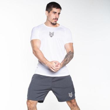 Imagem de Camiseta Masculina Dry Esportiva Academia Lobo Branco Alpha CO-Masculino
