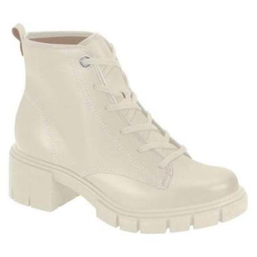 Imagem de Bota Coturno Feminino Branco Off Moleca 5338.211-Feminino