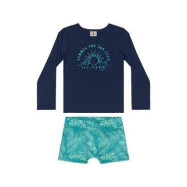 Imagem de Conjunto Camiseta UV e Sunga Boxer Quimby-Masculino