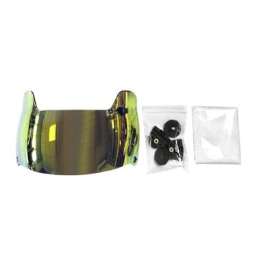 Imagem de kowaku Visor de futebol americano Visor de capacete de rugby fácil de instalar Proteger seus olhos portáteis para capacetes de futebol juvenil máscara de, Ouro