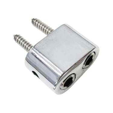 Imagem de Luwecf Conjunto de Ponte E Cordal para Guitarra Elétrica, Peças para Guitarra, Rastilho único com Chave, Fechadura de Corda Prateada