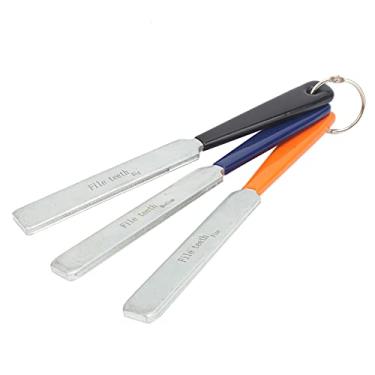 Imagem de WALFRONT 3 Pçs Ferramentas de Traste de Guitarra Arquivo de Traste de Guitarra para Baixo Luthier Conjunto de Ferramentas Com Chaveiro para Baixo Acústico Elétrico 180x15x3mm