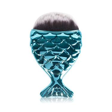 Imagem de Dioche Pincel de Maquiagem, Pincéis Profissionais de Maquiagem Com Cauda Macia e Sedosa para Pele Sensível, Com Cabo Galvanizado e Fibra Sintética Premium (BLUE)