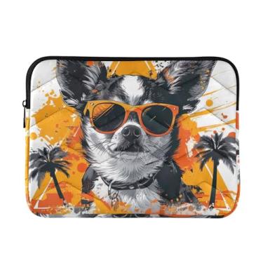 Imagem de Adorável bolsa para laptop Chihuahua, leve, durável, trabalho, viagem, bolsa para laptop feminina de 13 a 14 polegadas