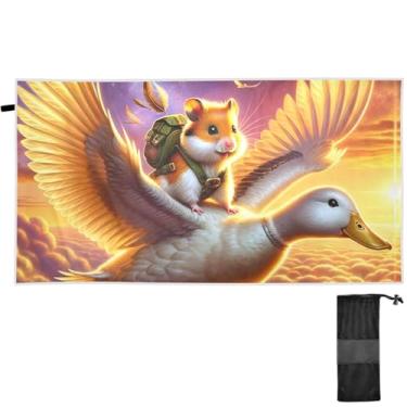 Imagem de TSENQUE Toalha de praia para cães buldogue fofo à prova de areia, secagem rápida, sem areia, toalhas de praia engraçadas para adultos, praia, piscina, ioga, acampamento, viagem, 152 x 76 cm