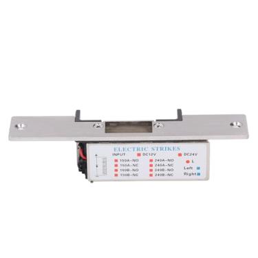 Imagem de Yosoo Fechadura Elétrica Segura contra Falhas, 12V de Aço Inoxidável PVC NC Ligado para Travar Se Adapta à Maioria das Portas de Metal e Madeira para Fechadura Cilíndrica