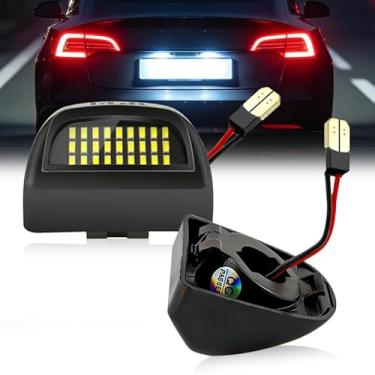 Imagem de OTnhaee Luzes de placa de licença LED compatíveis com Chevy Silverado 1500 2500HD 3500HD, Avalanche, Suburban, Tahoe, GMC Sierra, Yukon, Cadillac Escalade, 48-SMD 6500K Super Branco (UpgradeWhite)