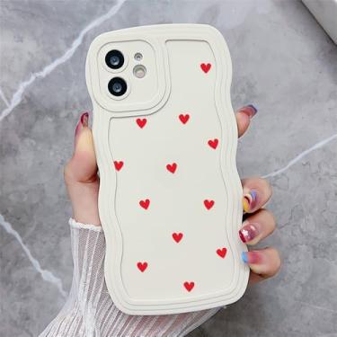 Imagem de Capa de celular Soft Lines Love Heart para iPhone 11 13 12 14 16 15 Pro Max XR XS X 6 7 8 Plus, capa de silicone, branca GJ96, para iPhone 15
