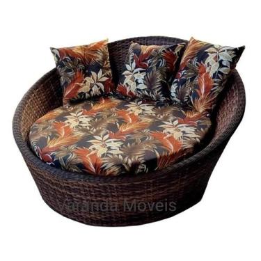 Imagem de Redondo, Namoradeira, Chaise Em Fibra Sintética Junco alm riveira marr