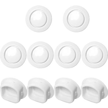 Imagem de MEETOOT Tampa de radar de para-choque de carro 10 peças 30 x 26 x 12 mm tampa à prova d'água e à prova de poeira tampa decorativa de plástico para caminhão peça de reposição