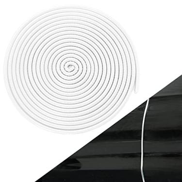 Imagem de Protetor de borda de porta de carro, protetores de porta de carro de borracha sem cola acessórios de carro em forma de U protetores de porta de guarnição de carro selo para sedan, caminhões, SUV, ATV, barcos (5M, branco)