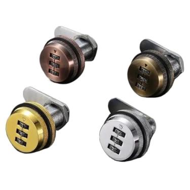 Imagem de Caixa de senha de combinação de 3 dígitos. Trava de código de câmera inteligente de 20 a 30 mm, liga de zinco, para caixa de correio, armário, porta, arquivos, guarda-roupa, 1 peça (preto 25 mm)