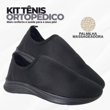 Imagem de Kit 2 Pares Tênis Feminino Casual Confortável Leve Macio Ortopédico Di
