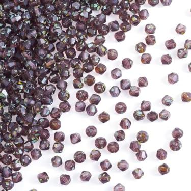 Imagem de Contas de vidro de cristal bicone de 50 g 4 mm tinta de cozimento contas de vidro facetado bicone para fazer joias faça você mesmo artesanato colar pulseira brinco sinos de vento ornamento de