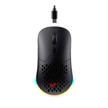 Imagem de Mouse Gamer Sem Fio Havit MS963WB, RGB, 8000 DPI, 7 Botões, Bluetooth e 2.4G, Preto-Unissex