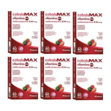 Imagem de Kit 6 Cobalamax Vit B12 9,94 mcg 60 Comp Mastigáveis - Herbamed