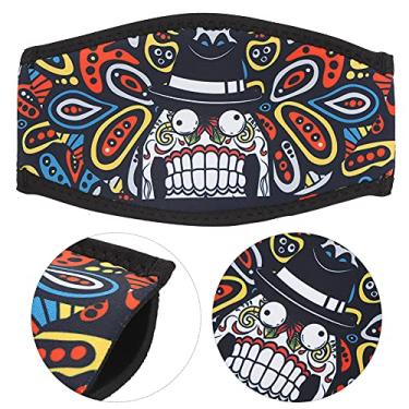 Imagem de Generic Alça de Máscara de Mergulho Confortável Protetor de Cabelo Cinto de Espelho de Mergulho para Faixa de Cabelo de natação. Material Neoprene Inspiração Africana (Dentes engraçados com